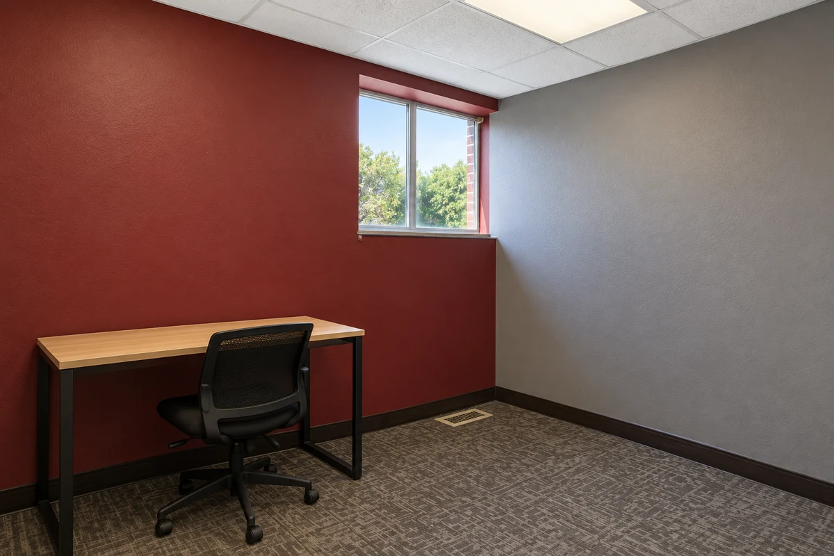 suite 105 private office interior with dedicated workspace