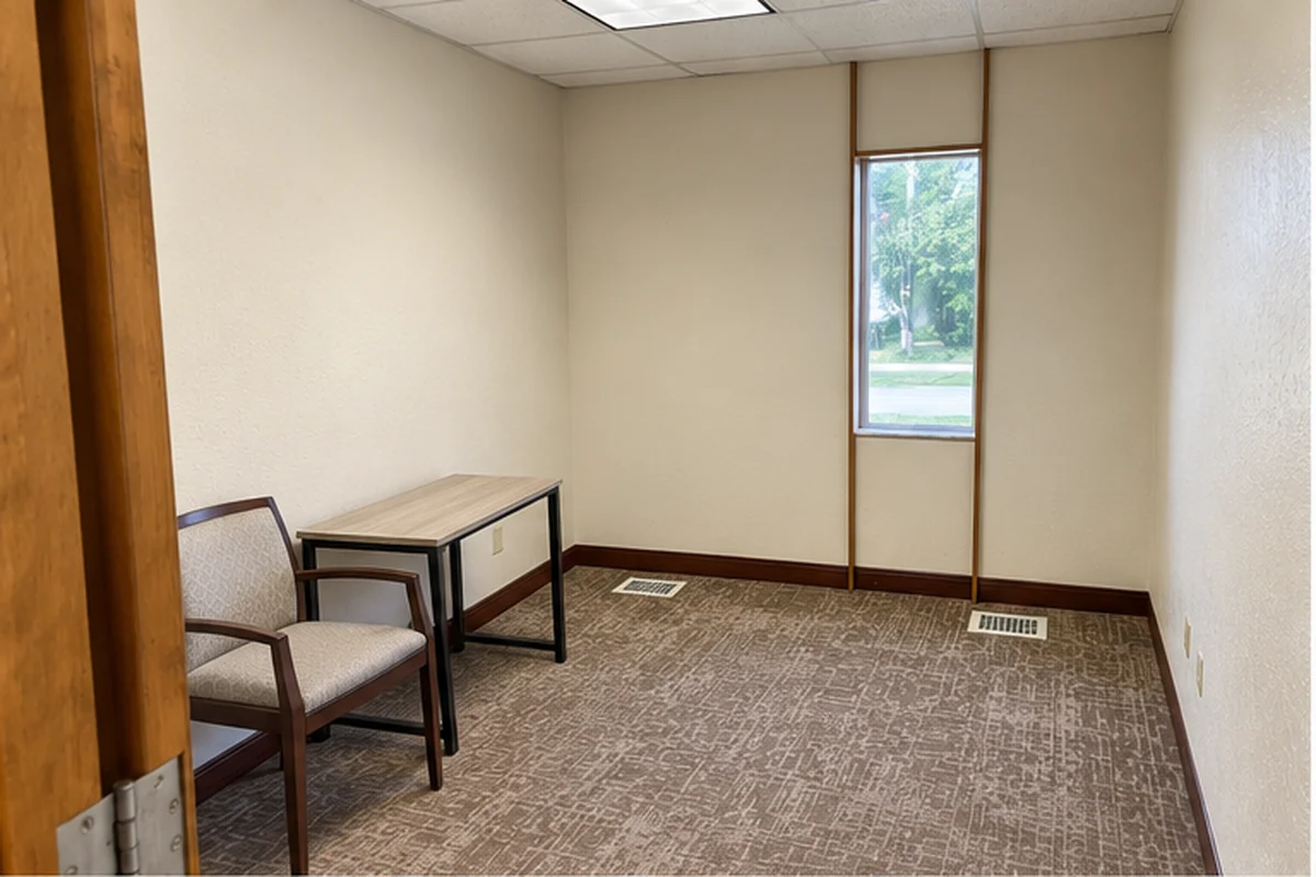 suite 204 private office interior with dedicated workspace